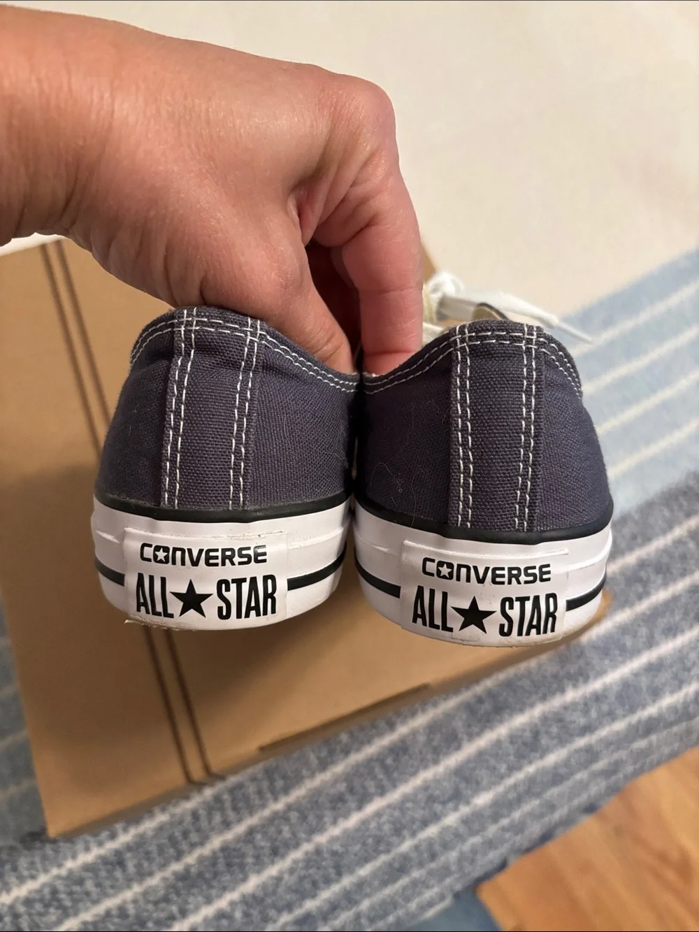 Converse Kids Low-Top Sneakers in Navy and White